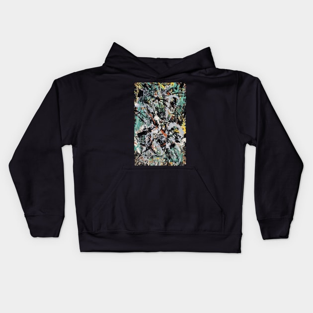 Jackson pollock fantastic art Kids Hoodie by Linnystore